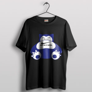 Snorlax Pokemon Go Nike Just Do It Black T-Shirt