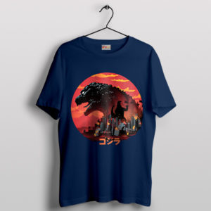 Son of Godzilla Japanese Art Navy T-Shirt