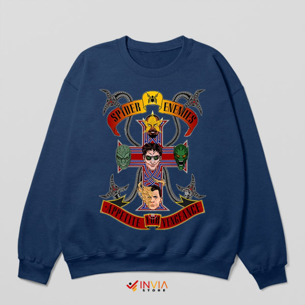 Spider-Man Villains Heavy Metal Navy Sweatshirt