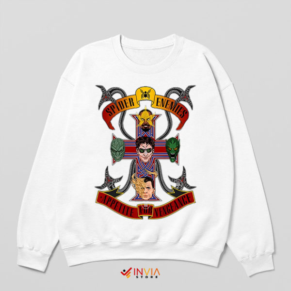 Spider-Man Villains Heavy Metal White Sweatshirt