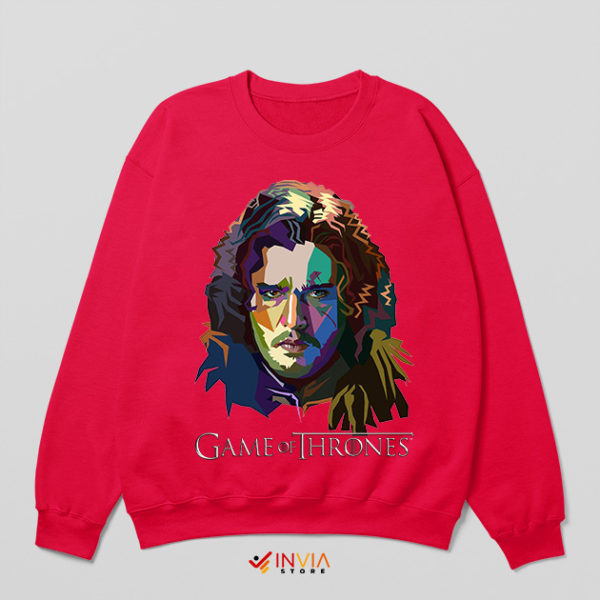 Spinoff Kit Harington Jon Snow Red Sweatshirt
