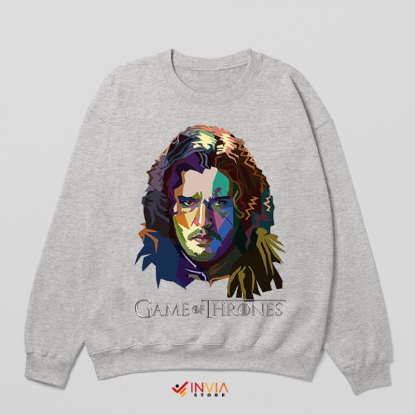 Spinoff Kit Harington Jon Snow Sport Grey Sweatshirt