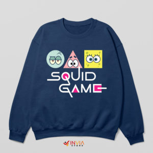 Squid Game 2 Squidward and Friends Navy Sweatshirt