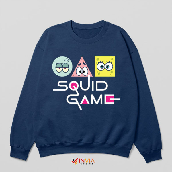 Squid Game 2 Squidward and Friends Navy Sweatshirt