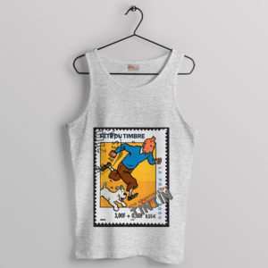 Stamp Collecting Adventures of Tintin Sport Grey Tank Top