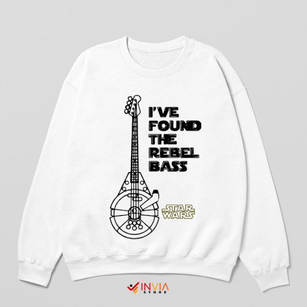 Star Wars Falcon Bass Guitar Quote White Sweatshirt