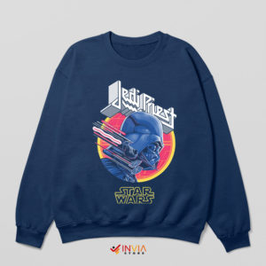 Star Wars Meets Judas Priest Darth Vader Navy Sweatshirt