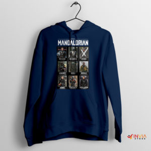 Star Wars Rebels Mandalorian 3 Characters Navy Hoodie
