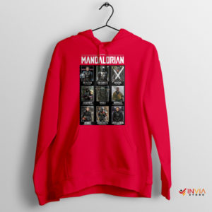 Star Wars Rebels Mandalorian 3 Characters Red Hoodie