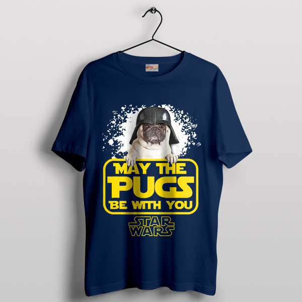 Star Wars The Baby Pugs Be With You Navy T-Shirt