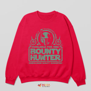 Star Wars The Bounty Hunter Book Red Sweatshirt