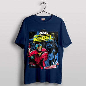 Starman David Bowie Darth Vader Art Navy T-Shirt