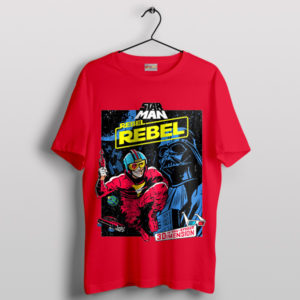 Starman David Bowie Darth Vader Art Red T-Shirt