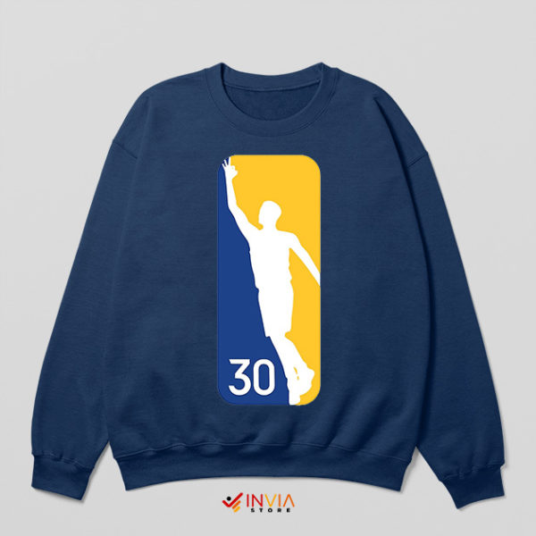 Stephen Curry 30 NBA Logo Art Navy Sweatshirt