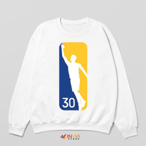 Stephen Curry 30 NBA Logo Art White Sweatshirt