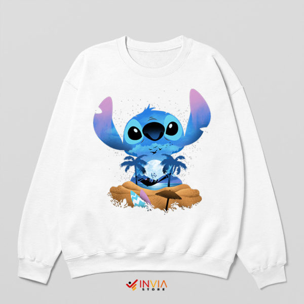 Stich Cute Adorable Stitch Graphic White Sweatshirt