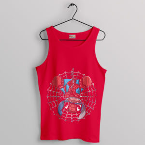 Stich Cute Spider Man Suit Red Tank Top