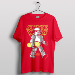 Stormtrooper Adventure Skateboarding Red T-Shirt