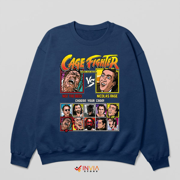 Street Fighter Duel Tier List Nicolas Cage Navy Sweatshirt