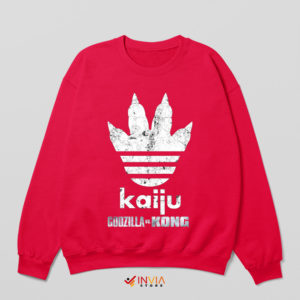 Strongest Kaiju Godzilla Adidas Red Sweatshirt