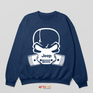Sugar Skull Jeep Truck Graphic Navy Sweatshirt