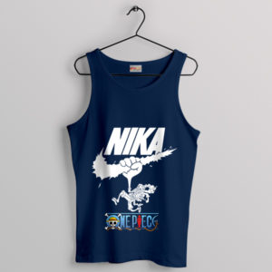 Sun God Nika Nike Air Luffy Gear 5 Navy Tank Top