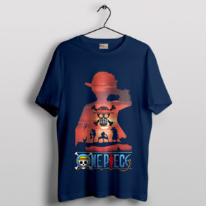 Sunset One Piece Monkey D Luffy Bounty Navy T-Shirt