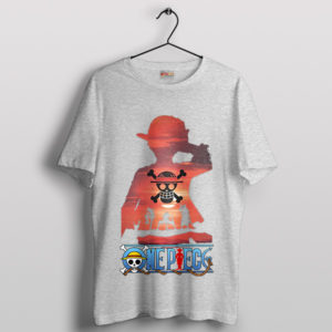 Sunset One Piece Monkey D Luffy Bounty Sport Grey T-Shirt