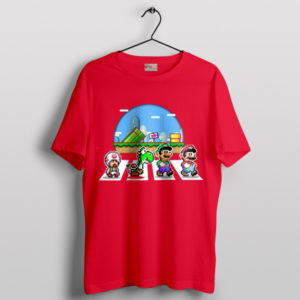 Super Mario Mushrom Abbey Road Red T-Shirt