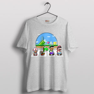 Super Mario Mushrom Abbey Road Sport Grey T-Shirt