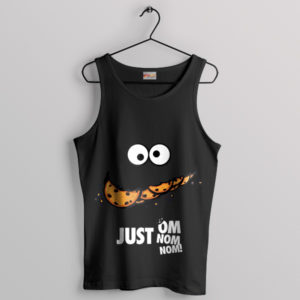 Super Noms Cartoon Nike Logo Meme Black Tank Top