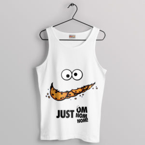 Super Noms Cartoon Nike Logo Meme White Tank Top