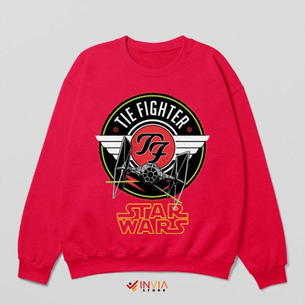 TIE Fighter Star Wars Ship Figures Red Sweatshirt