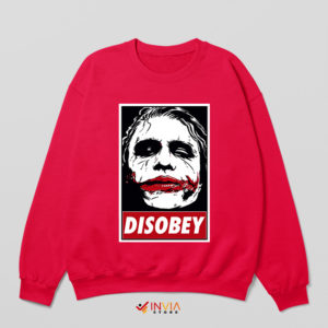 The Batman Joker Face Disobey Red Sweatshirt