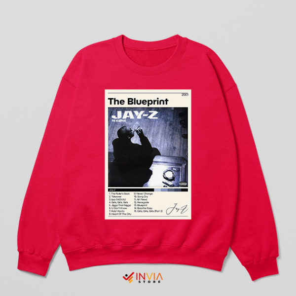 The Blueprint Tracklist Songs Jay Z Red Sweatshirt