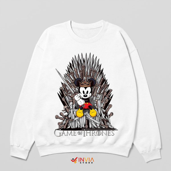 The Iron Throne Mickey Mouse Shows White Sweatshirt