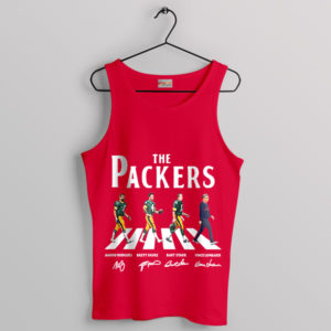 The Packers Merch Abbey Signature Red Tank Top