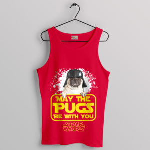 The Puppy Pugs Be With You Quote Red Tank Top