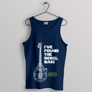 The Rebel Bass Millennium Falcon Navy Tank Top