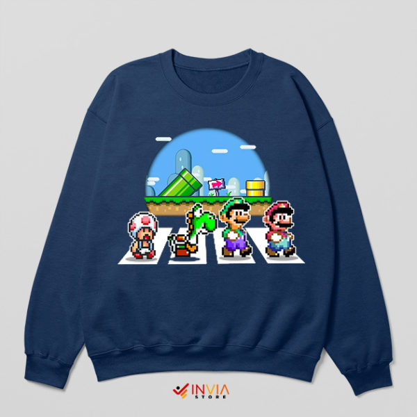 The Super Mario Bros Abbey Road Navy Sweatshirt