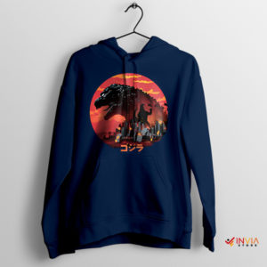 Titanosaurus Godzilla Japanese Art Navy Hoodie