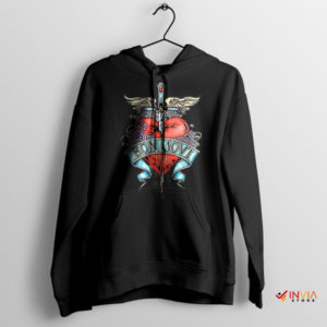 To Shot The Heart Bon Jovi Black Hoodie