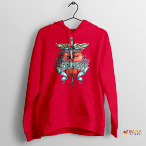 To Shot The Heart Bon Jovi Red Hoodie