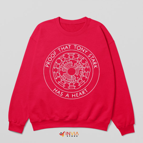 Tony Stark Heart Attack Endgame Red Sweatshirt