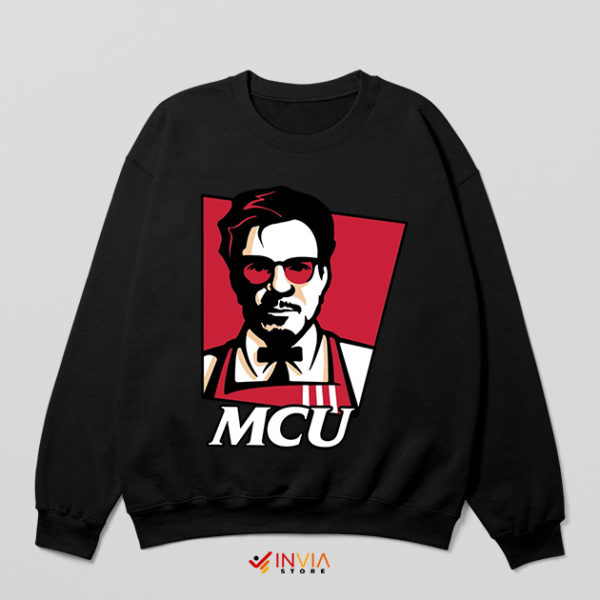 Tony Stark Mcu Computers KFC Logo Black Sweatshirt