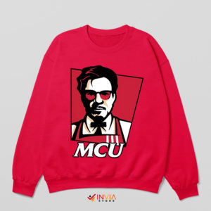 Tony Stark Mcu Computers KFC Logo Red Sweatshirt