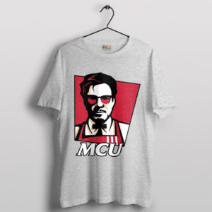 Tony Stark Mcu Sunglasses KFC Logo Sport Grey T-Shirt