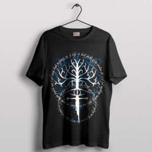 Tree of Gondor Symbol LOTR Movie Black T-Shirt