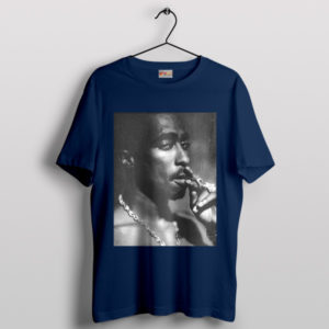 Tupac Shakur Smoke All Eyez On Me Navy T-Shirt