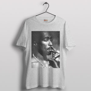 Tupac Shakur Smoke All Eyez On Me Sport Grey T-Shirt